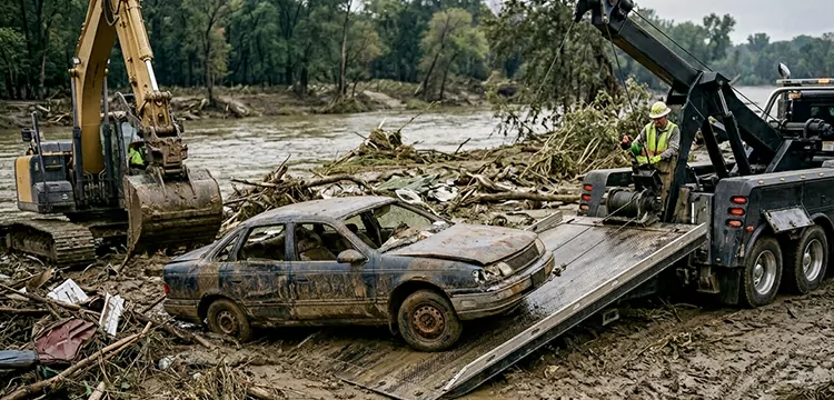 Same Day Flood Damaged Car Pick Up in Kansas City