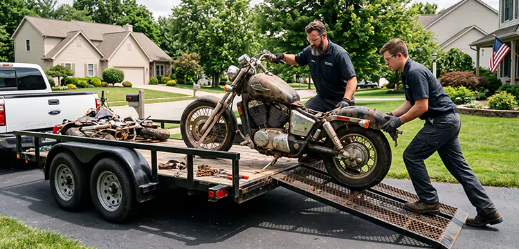 Damaged Motorcycle Removal in Kansas City