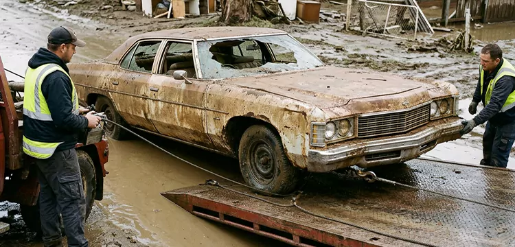 Flood-Damaged Old Car Removal in Kansas City